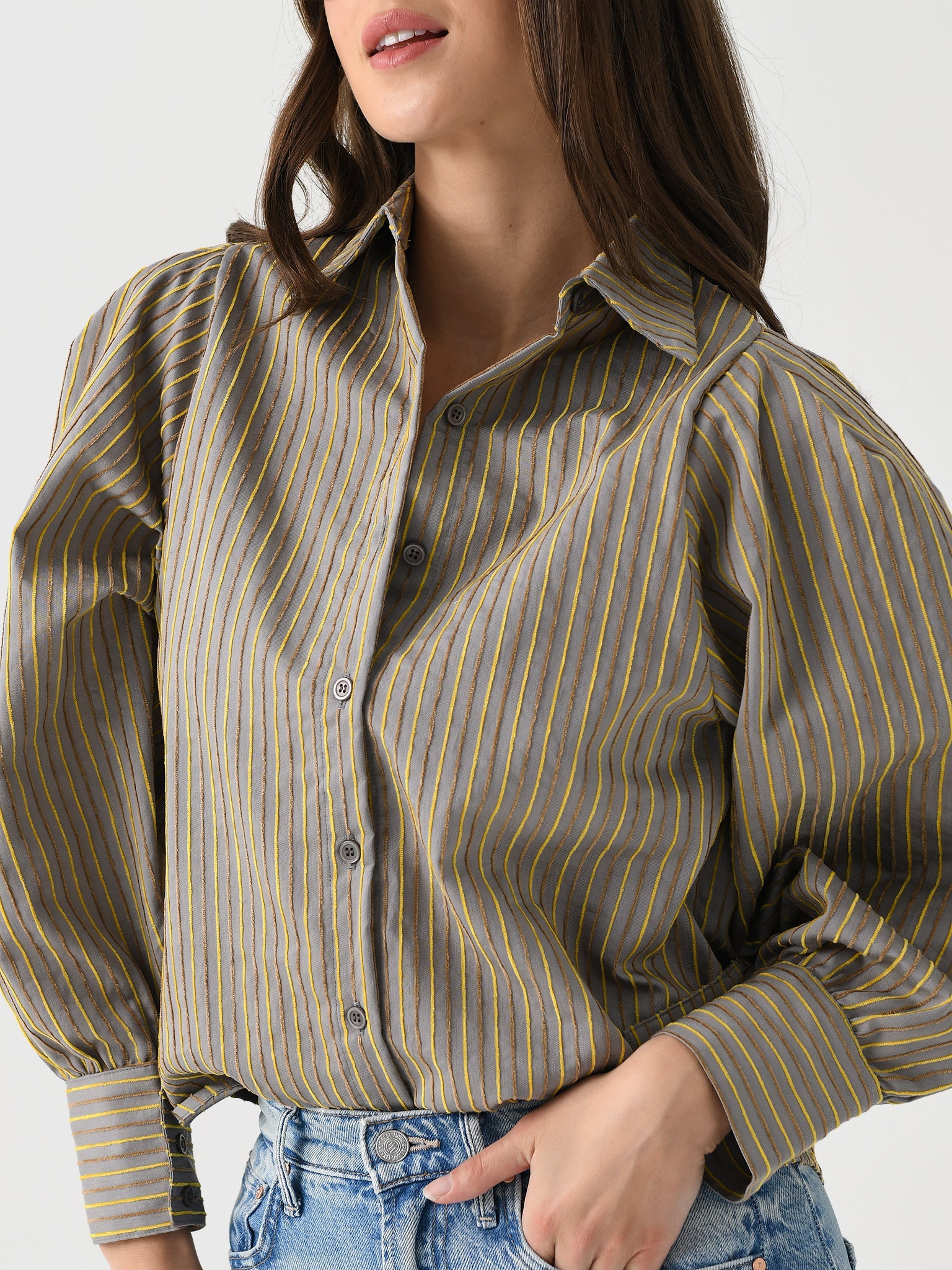 A Shirt Thing Women's Charlotte Chenille Stripe Shirt