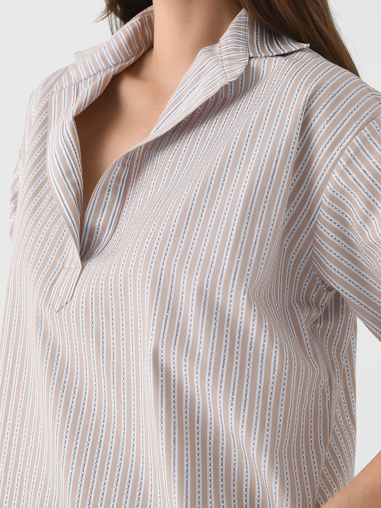 A Shirt Thing Women's Delilah Bling Stripes Shirt