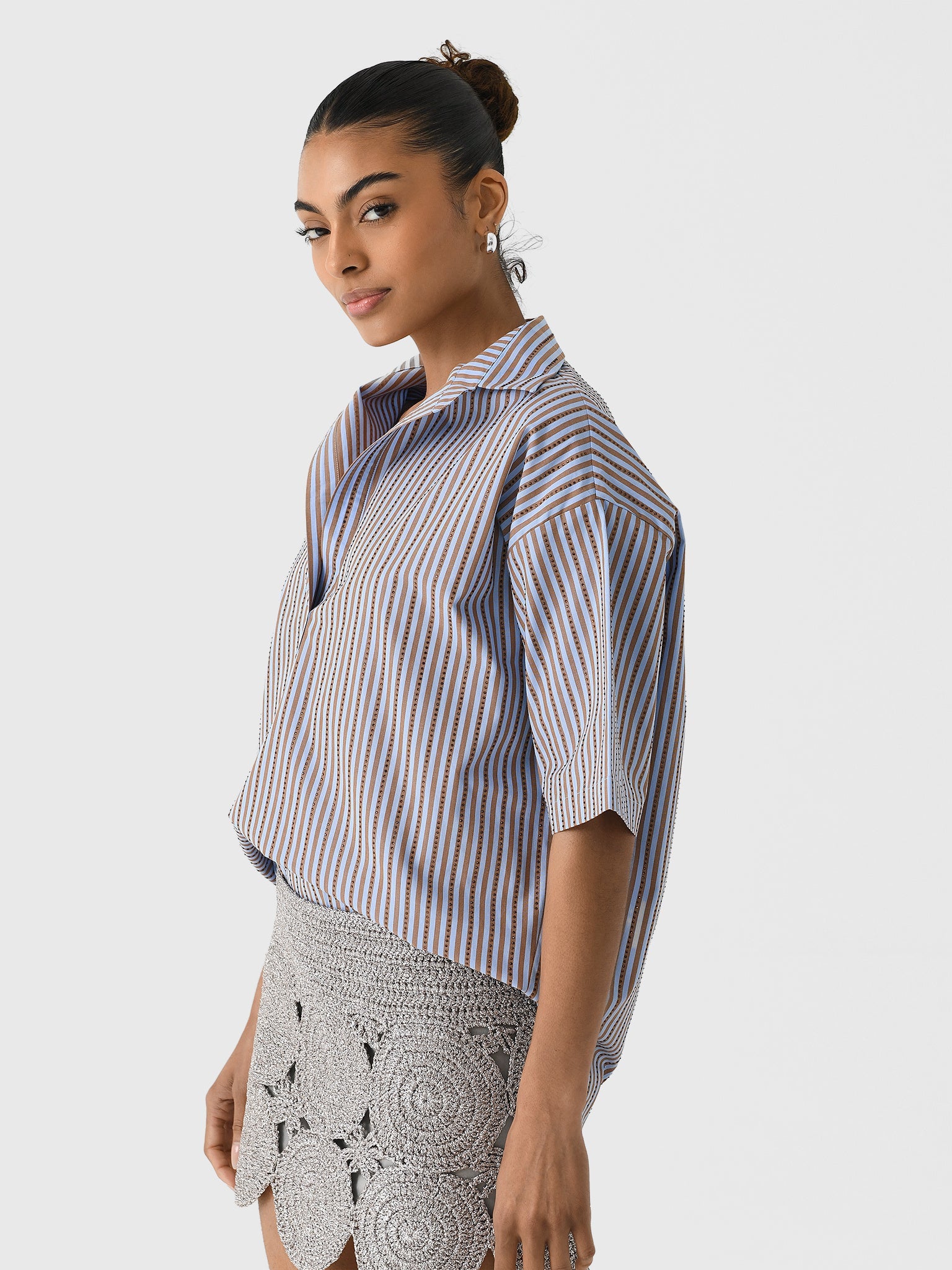 A Shirt Thing Women's Delilah Bling Stripes Shirt