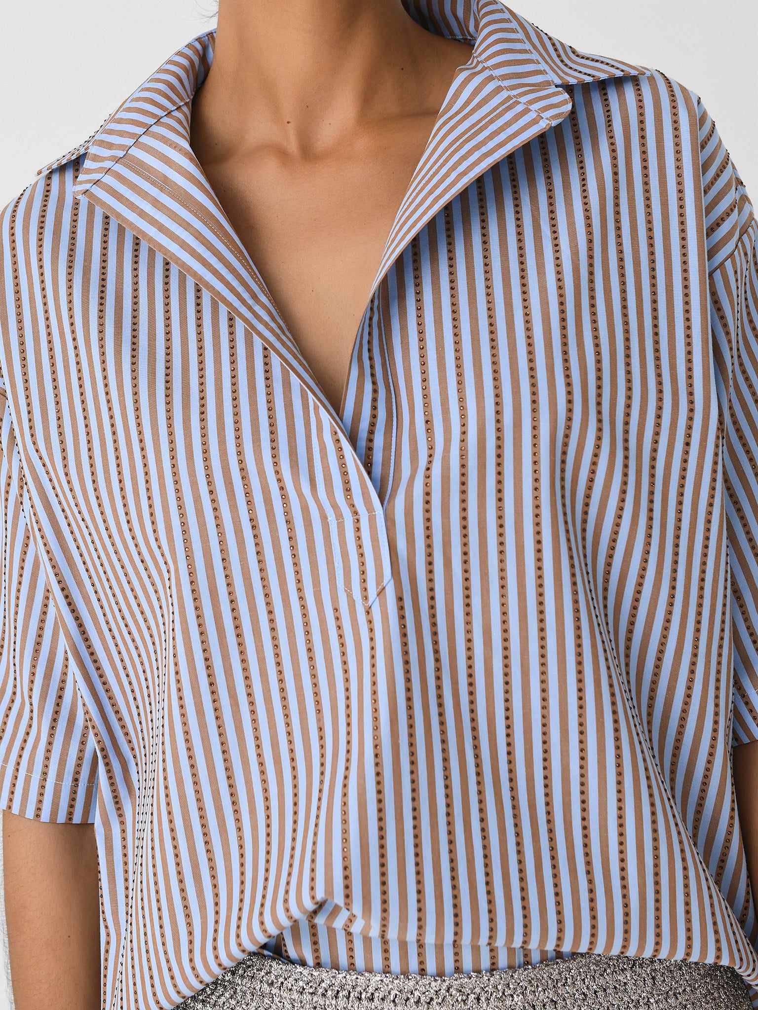 A Shirt Thing Women's Delilah Bling Stripes Shirt