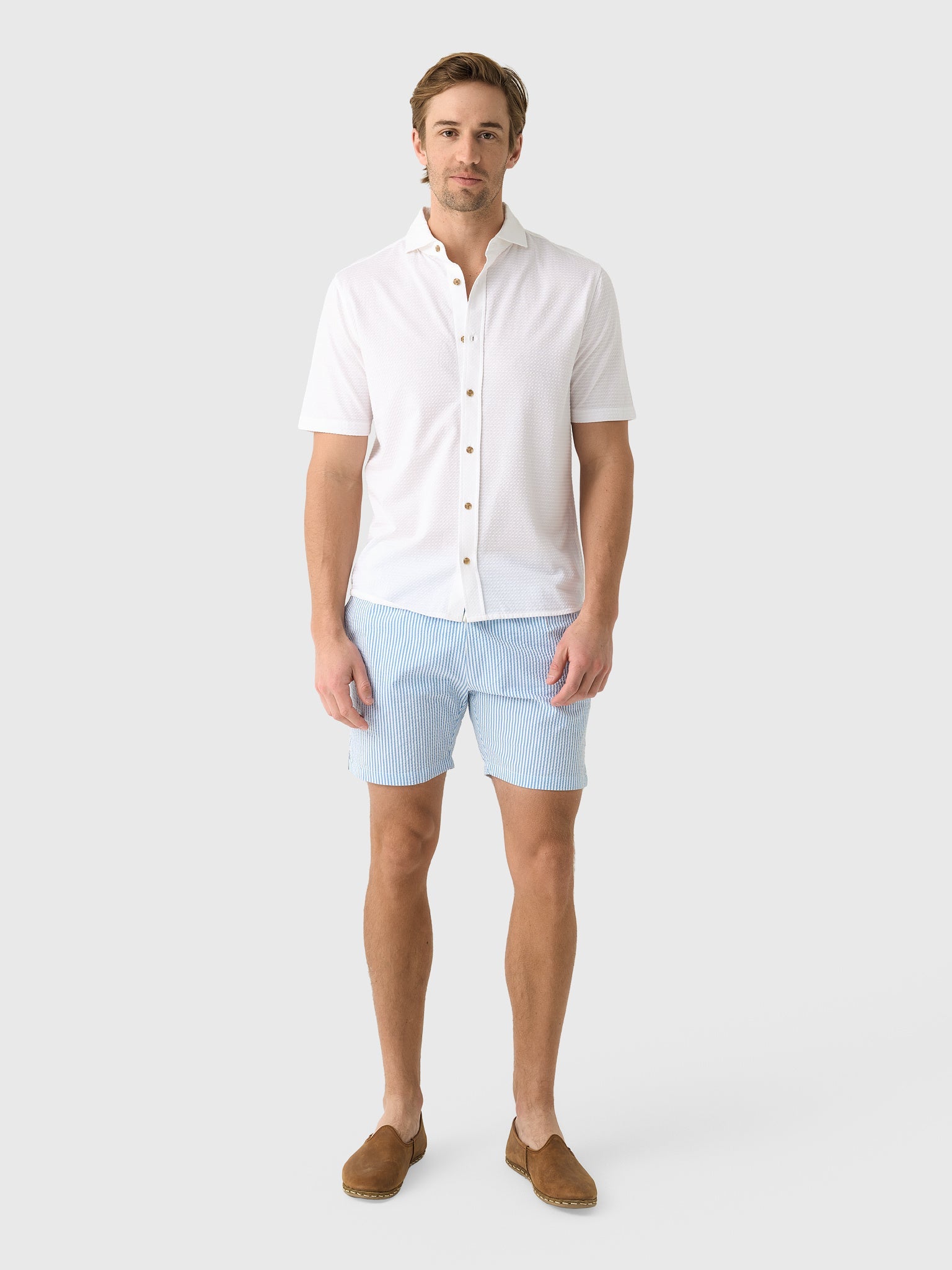 04651 / A Trip In A Bag Men's Seersucker Swim Trunk