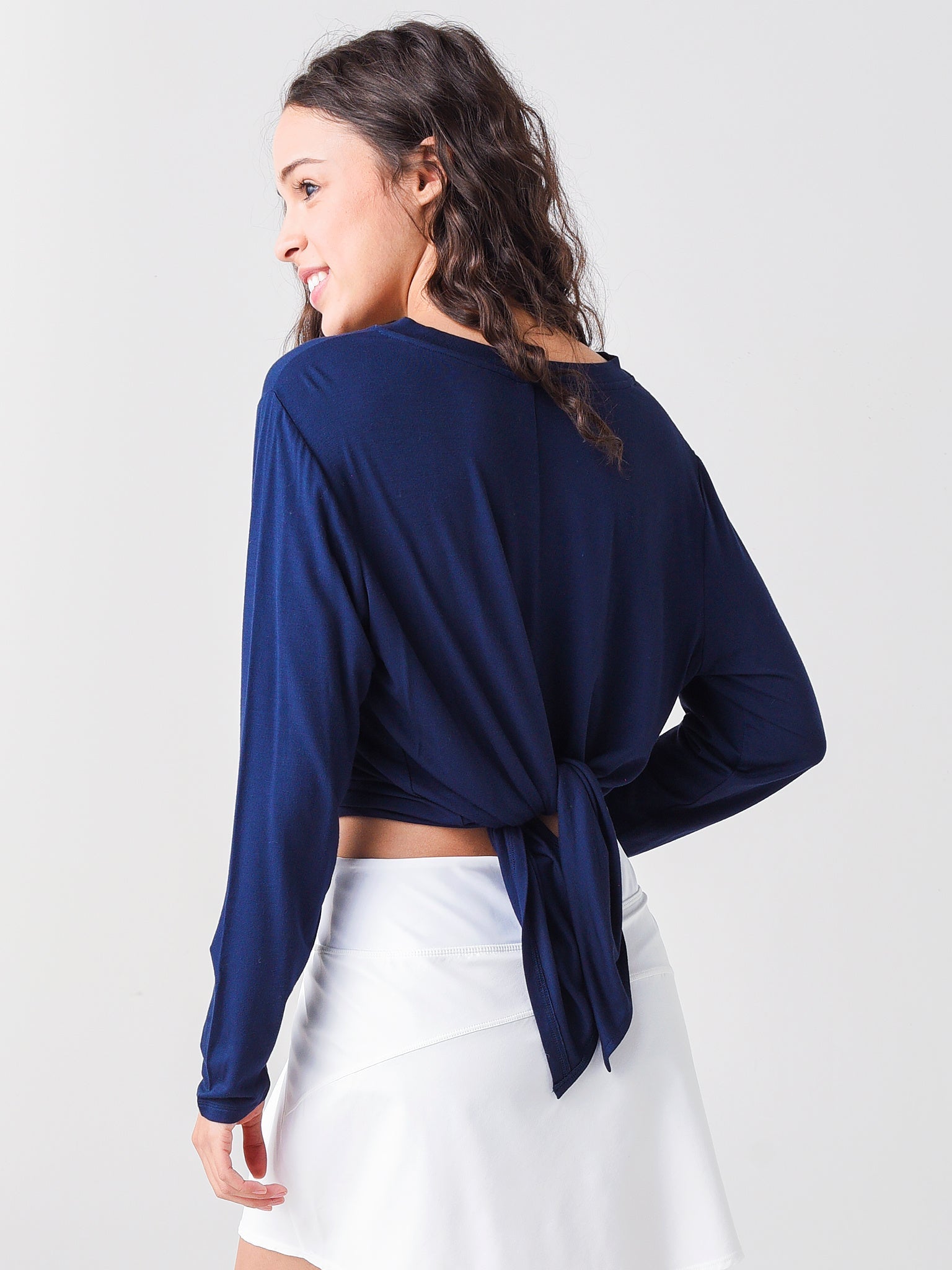 Addison Bay Women's Tie-Back Long Sleeve Top