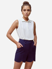 A.Putnam Women's Classic Sleeveless Cropped Polo