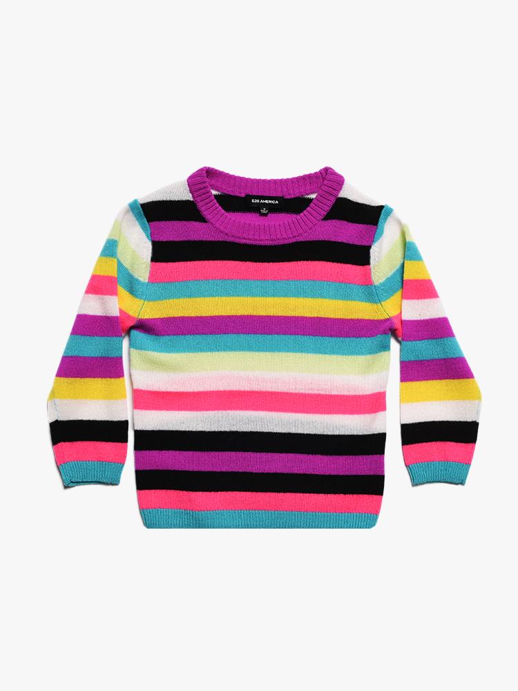 525 America Girls' Stripe Crew Sweater