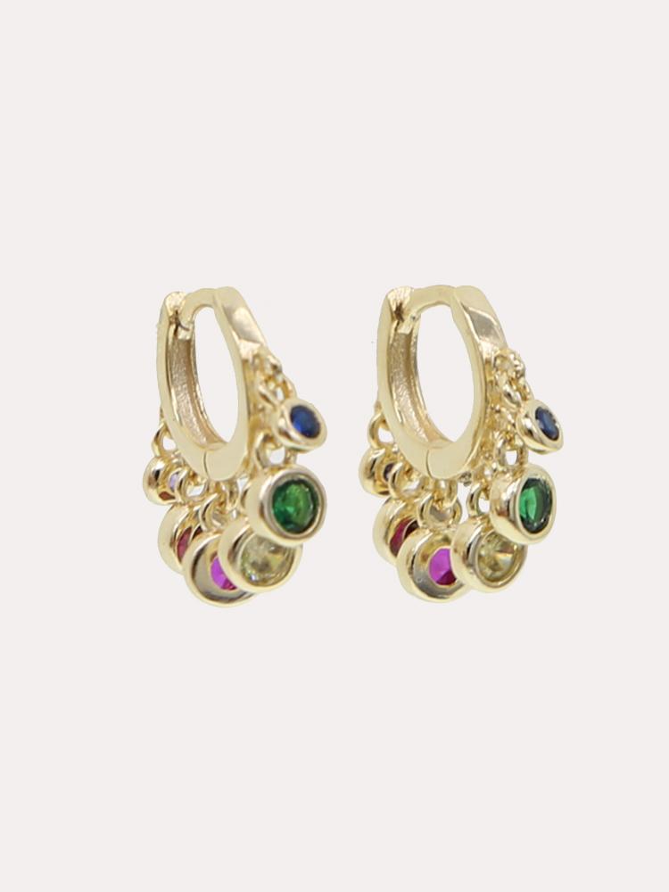 Accessory Concierge Rainbow Gem Drop Huggie Earring
