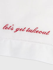Abbode Let's Get Takeout Tea Towel