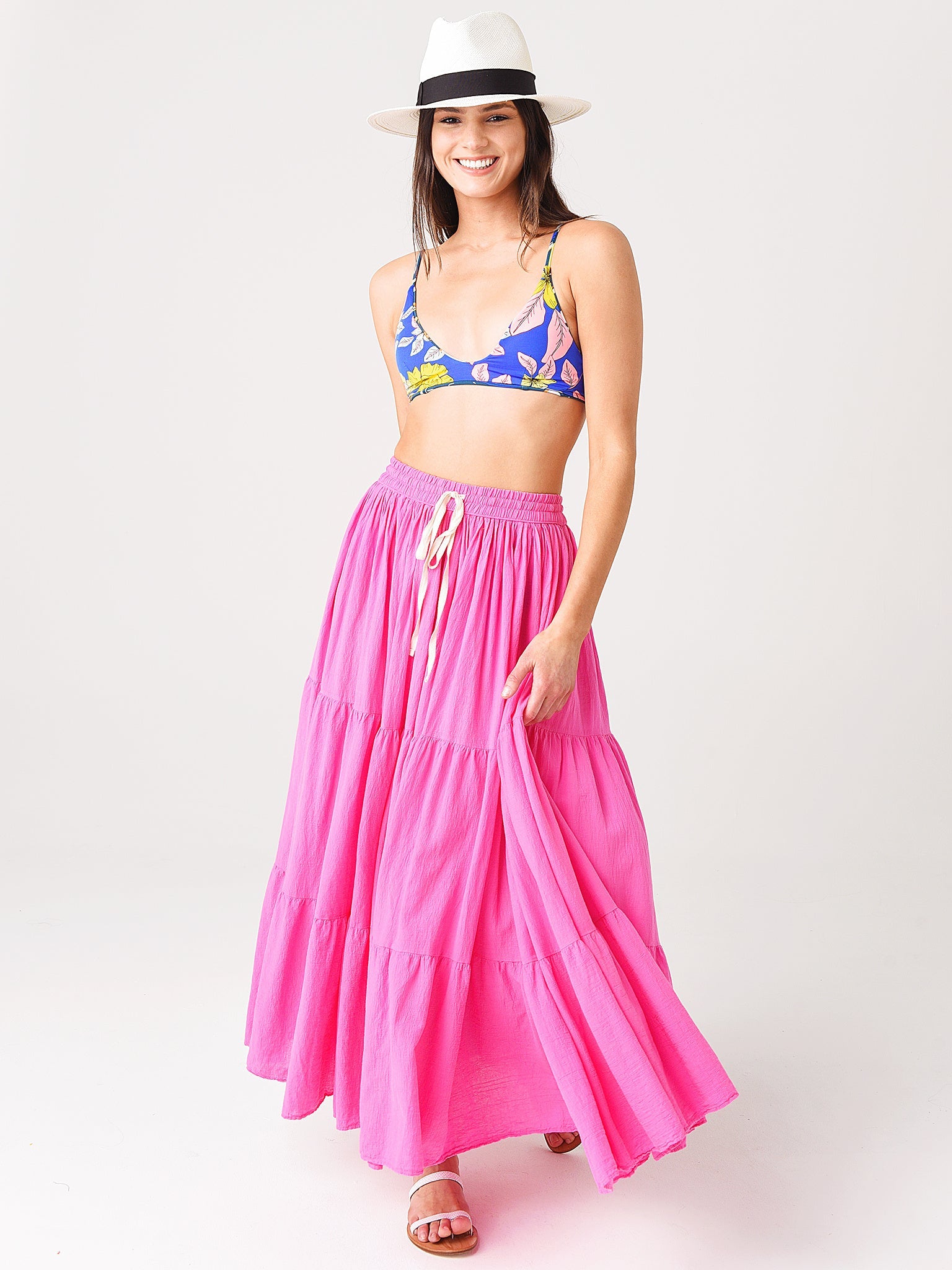 9 Seed Women's Core Cotton Tier Martinique Maxi Skirt