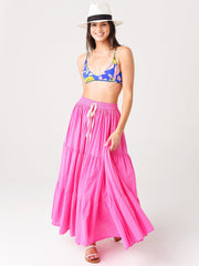 9 Seed Women's Core Cotton Tier Martinique Maxi Skirt