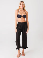 9 Seed Linen Ruffle Bottom Pant