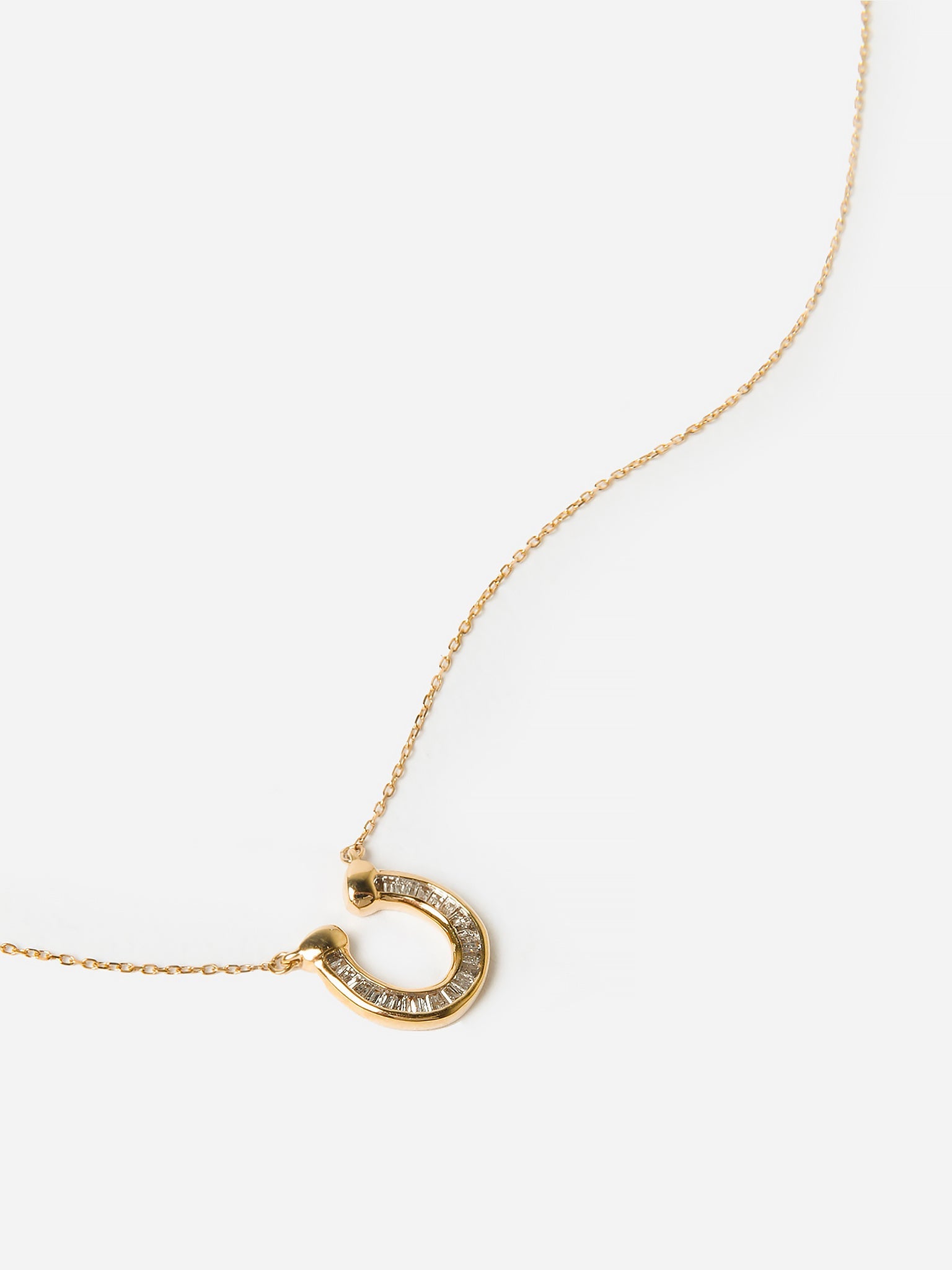 Adina Reyter Women's Baguette Horseshoe Necklace