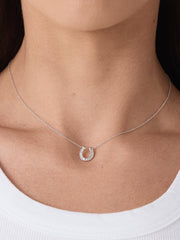 Adina Reyter Baguette Horseshoe Necklace