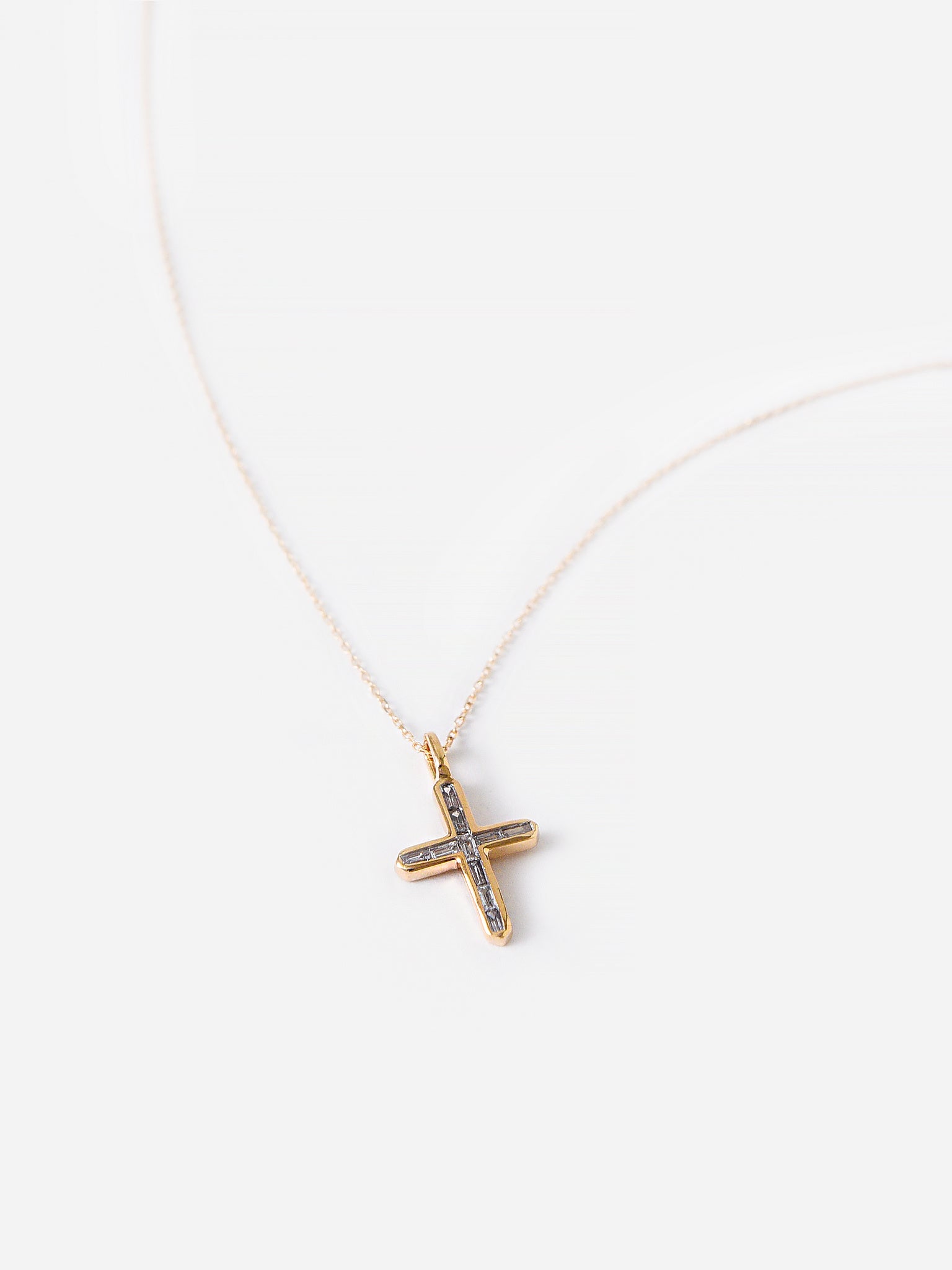 Adina Reyter Women's Baguette Cross Necklace