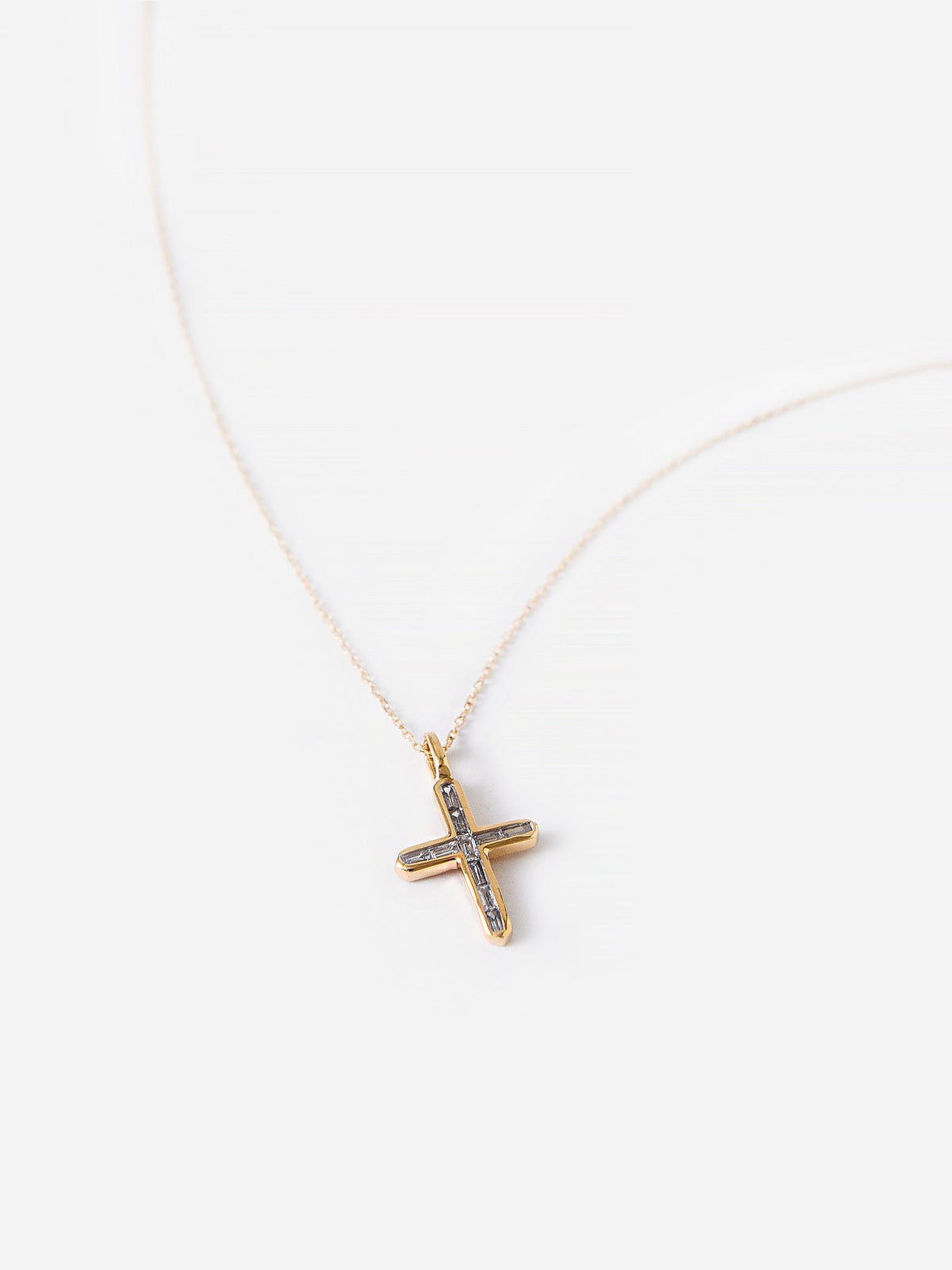 Adina Reyter Women's Baguette Cross Necklace
