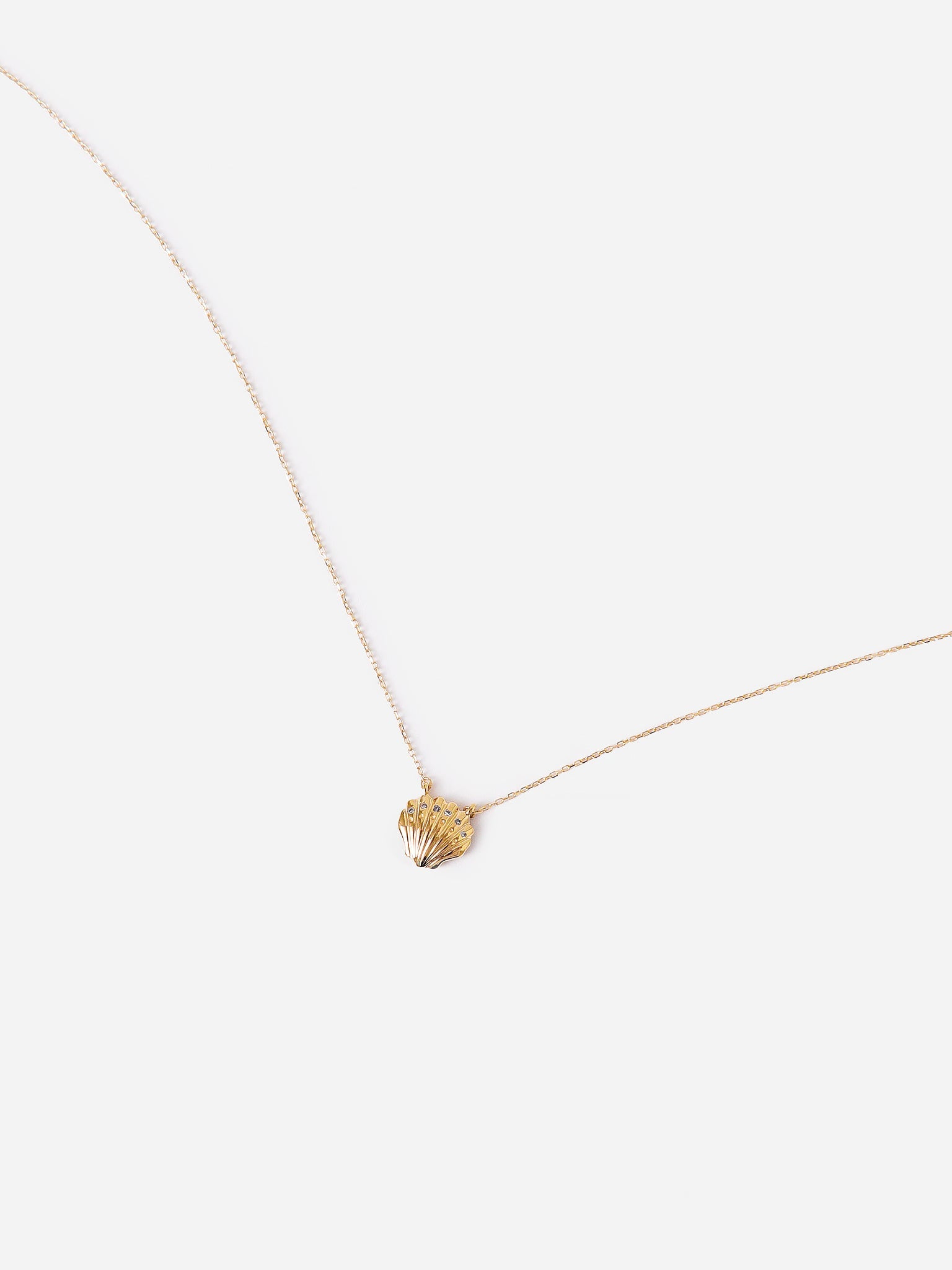 Adina Reyter Pavé Clamshell Necklace