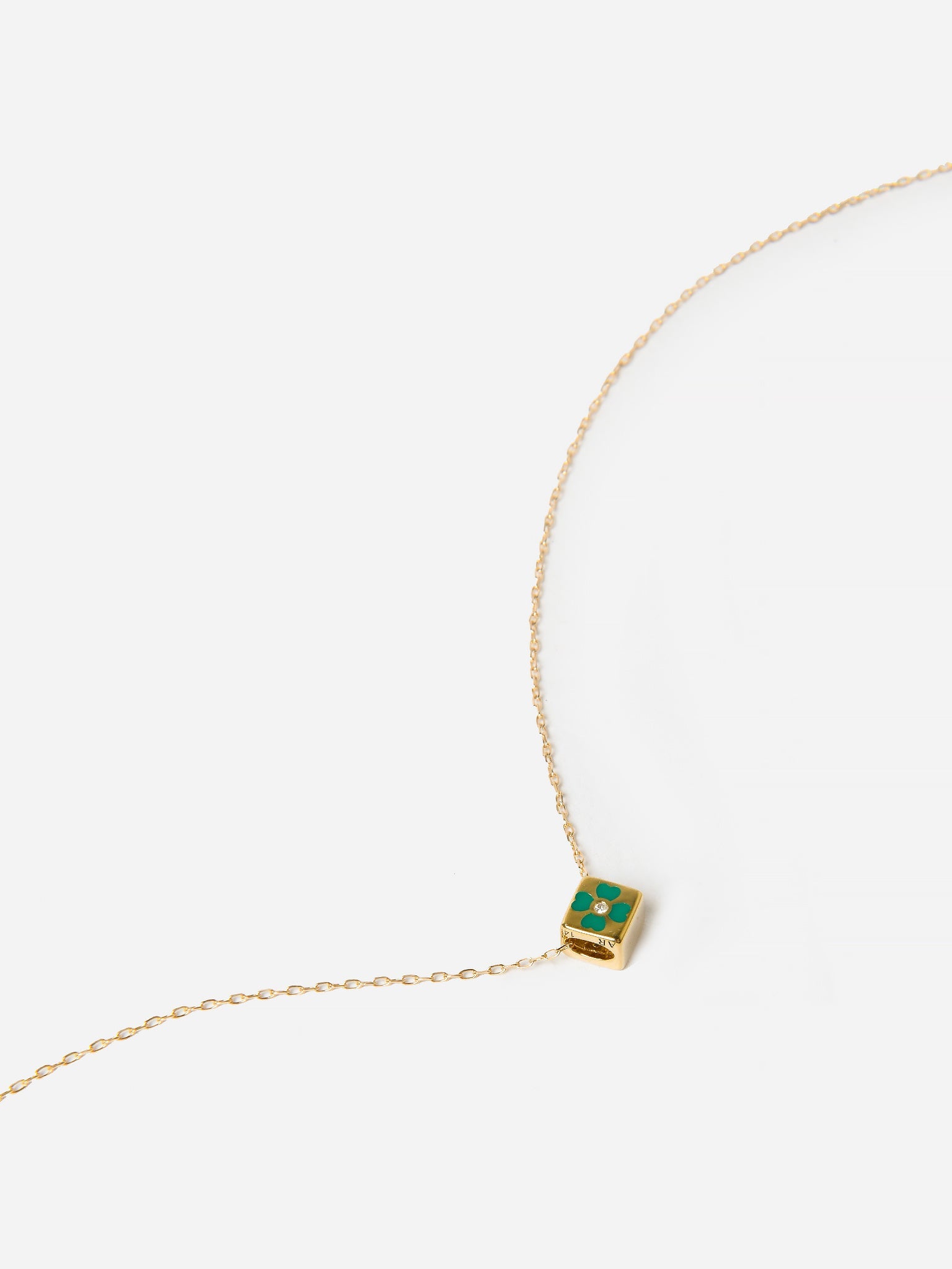 Adina Reyter Women's Bead Party Pavé Clover Block Necklace