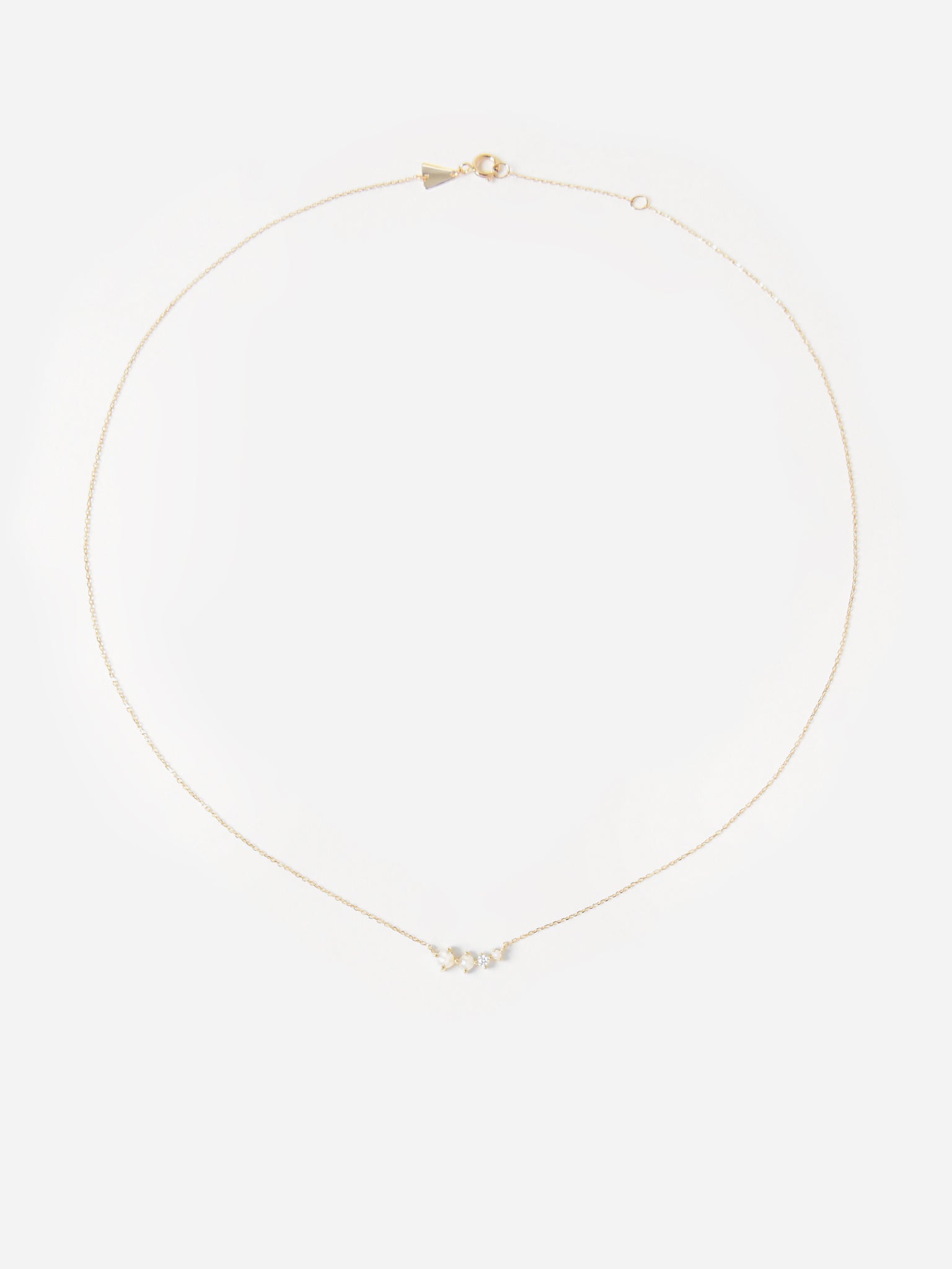 Adina Reyter Women's Graduated Pearl Diamond Curve Necklace
