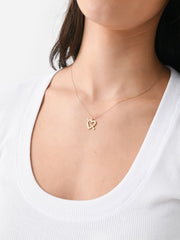 Adina Reyter Pavé Open Heart Arrow Necklace