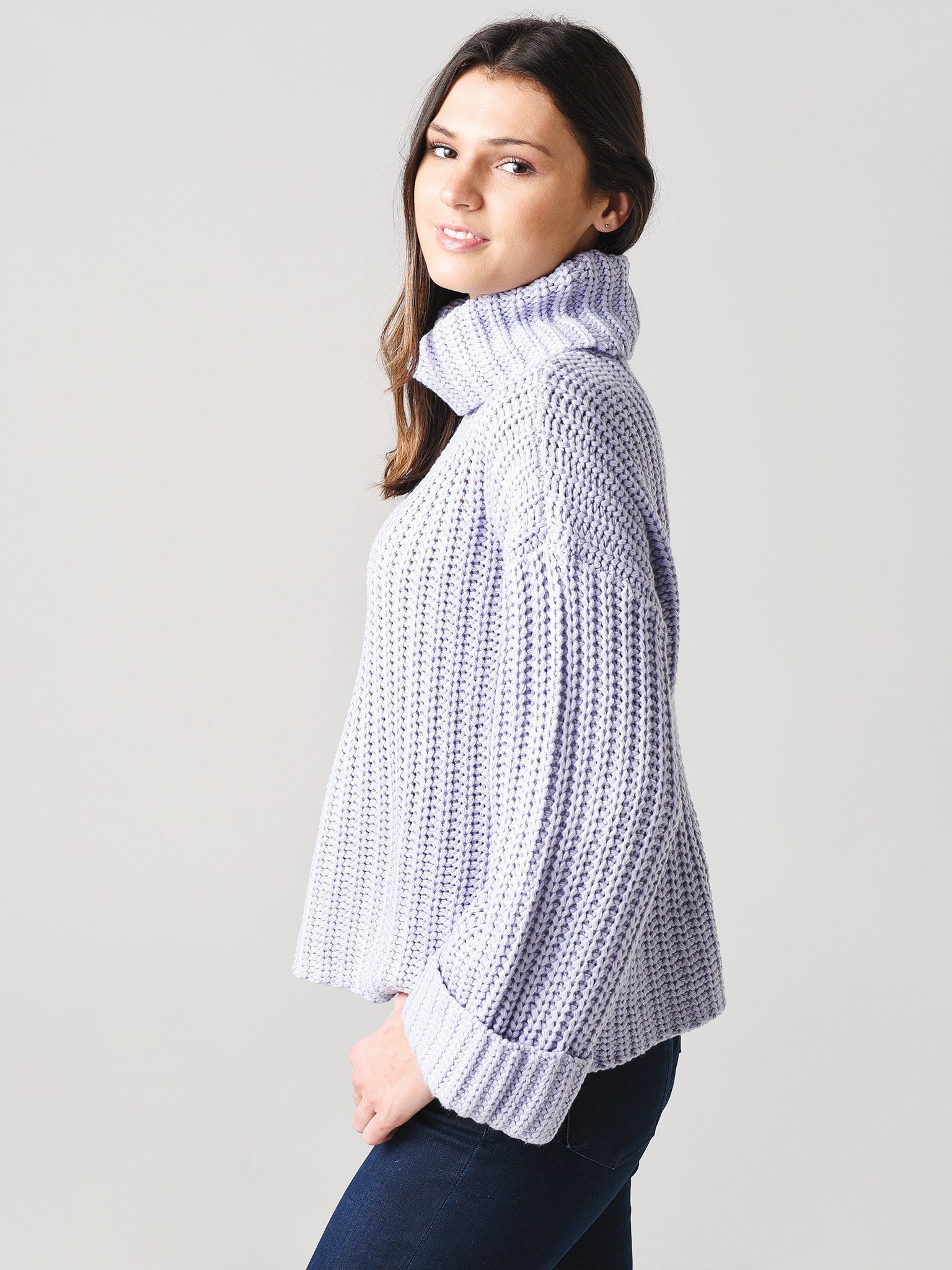 525 Women's Wide Sleeve Turtleneck Sweater