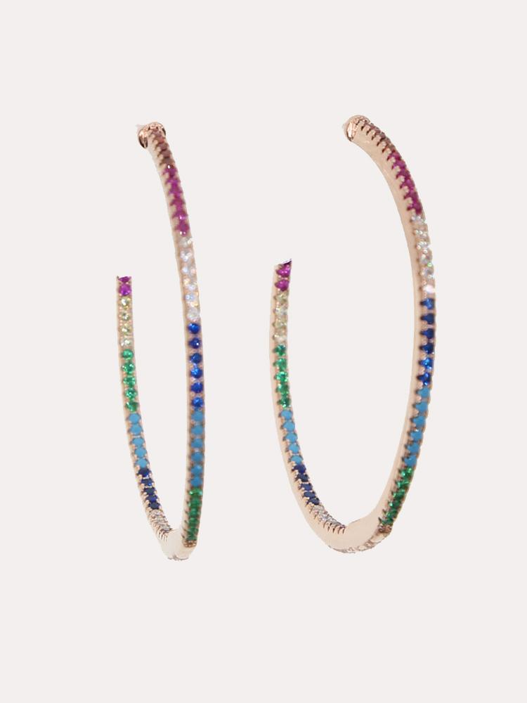 Accessory Concierge Rainbow Pave Hoop Earring