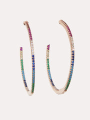 Accessory Concierge Rainbow Pave Hoop Earring