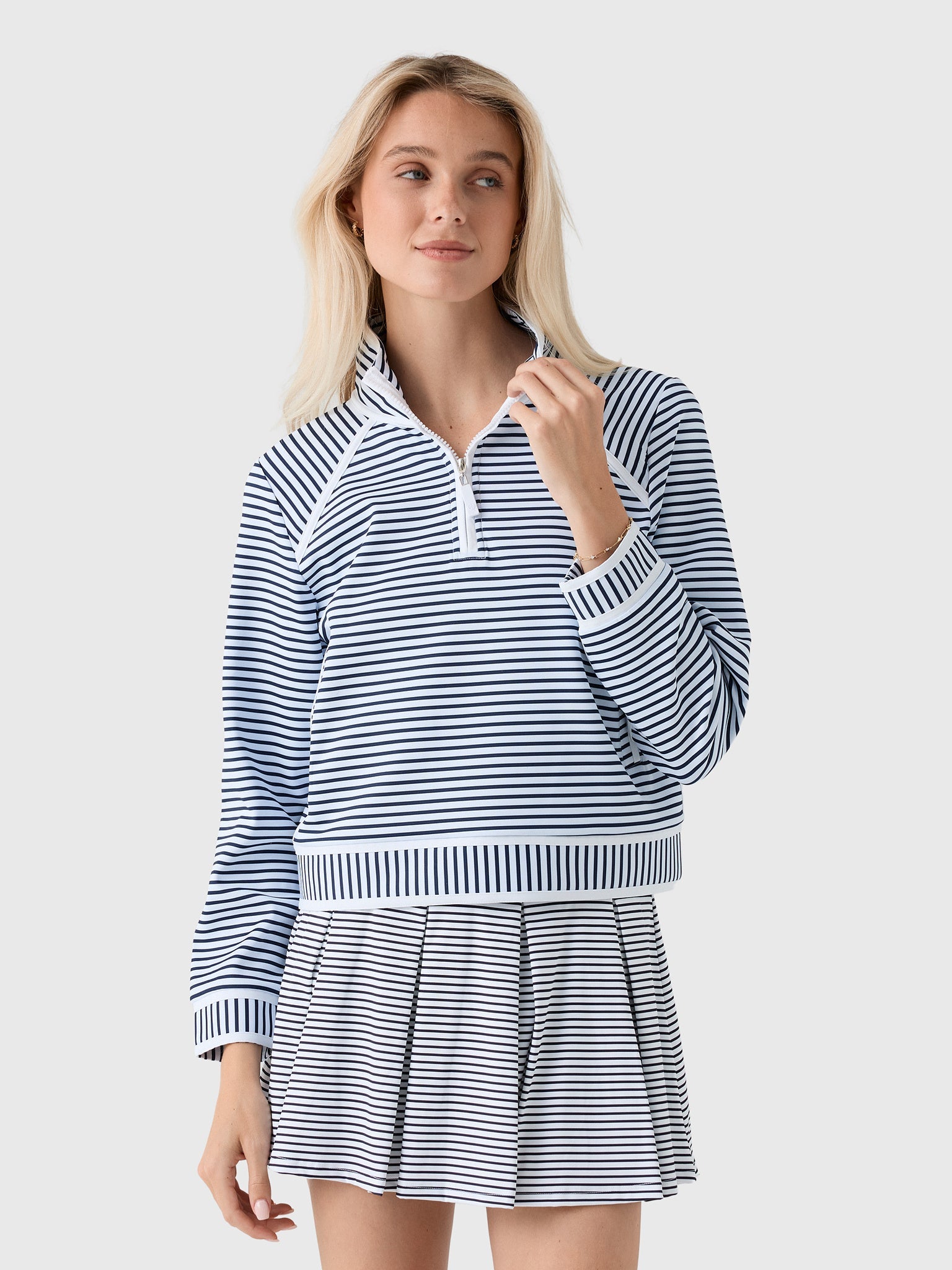 Addison Bay Women's Scuba Light Bainbridge Quarter-Zip Sweatshirt