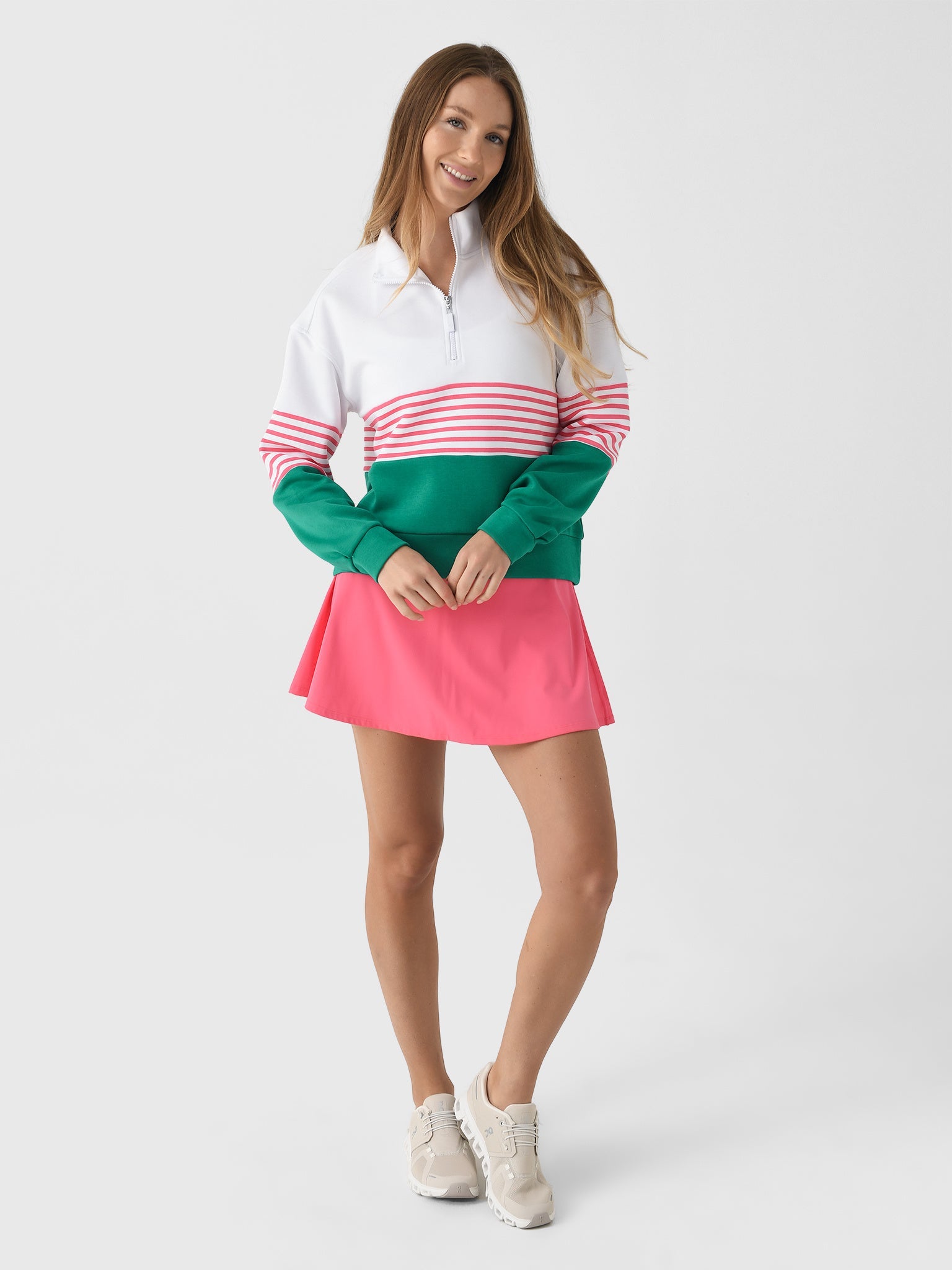 Addison Bay Women's Junior Varsity Quarter-Zip Sweatshirt