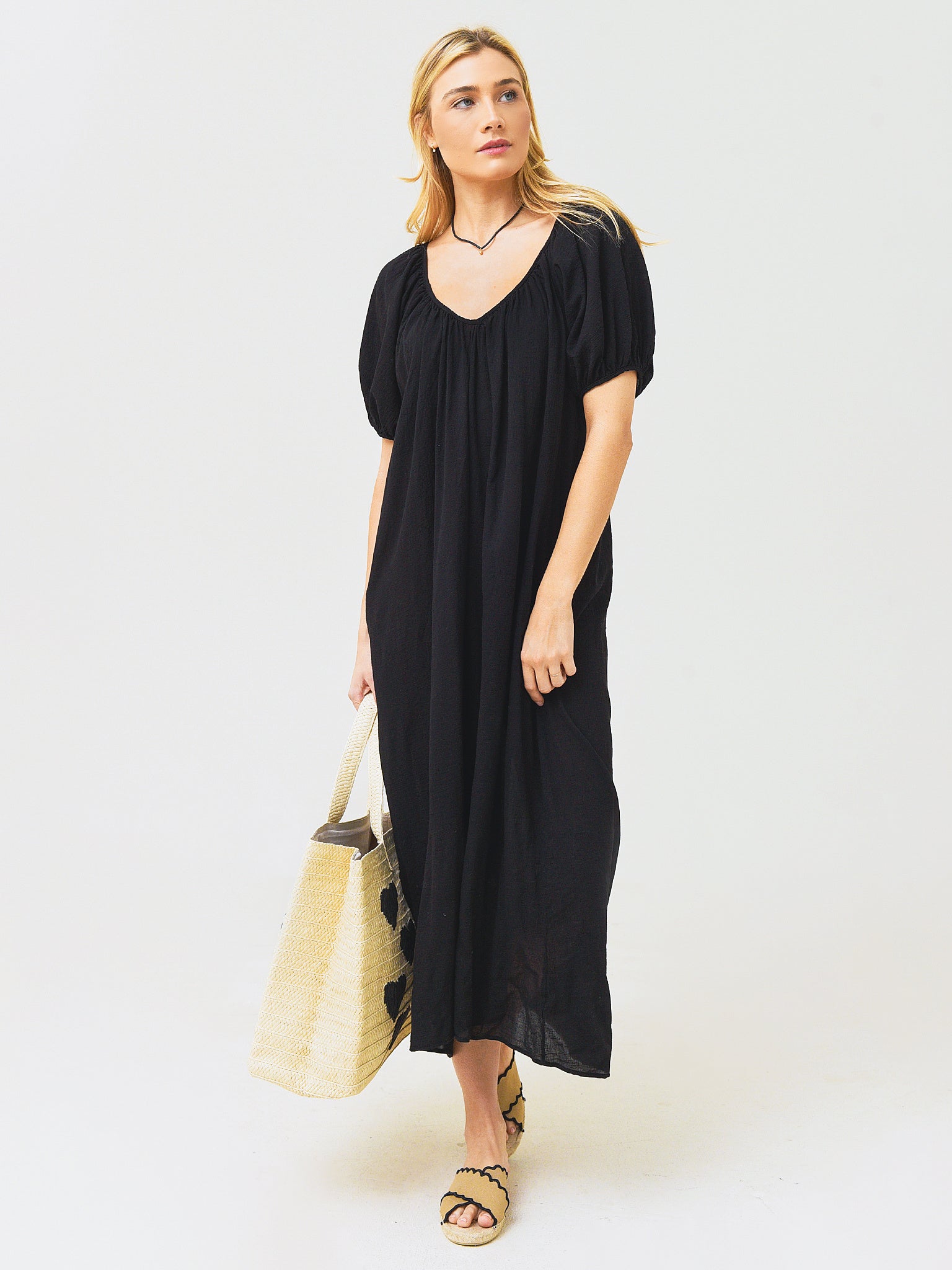 9 Seed Women's Sand Hill Cove Puff Sleeve Midi