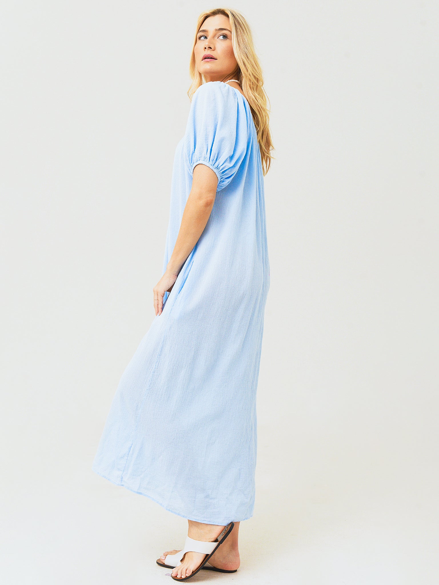 9 Seed Women's Sand Hill Cove Puff Sleeve Midi