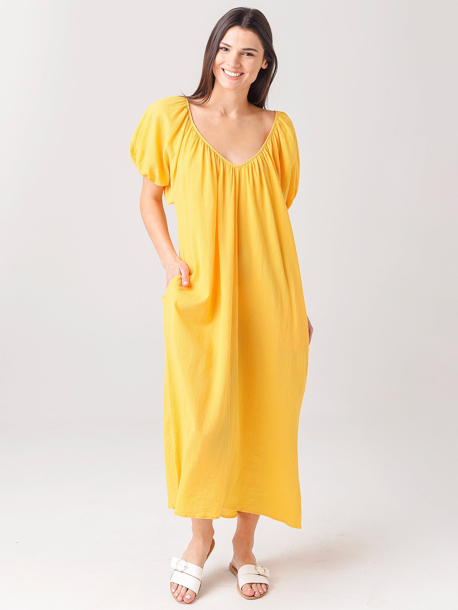 9 Seed Women's Sand Hill Cove Puff Sleeve Midi
