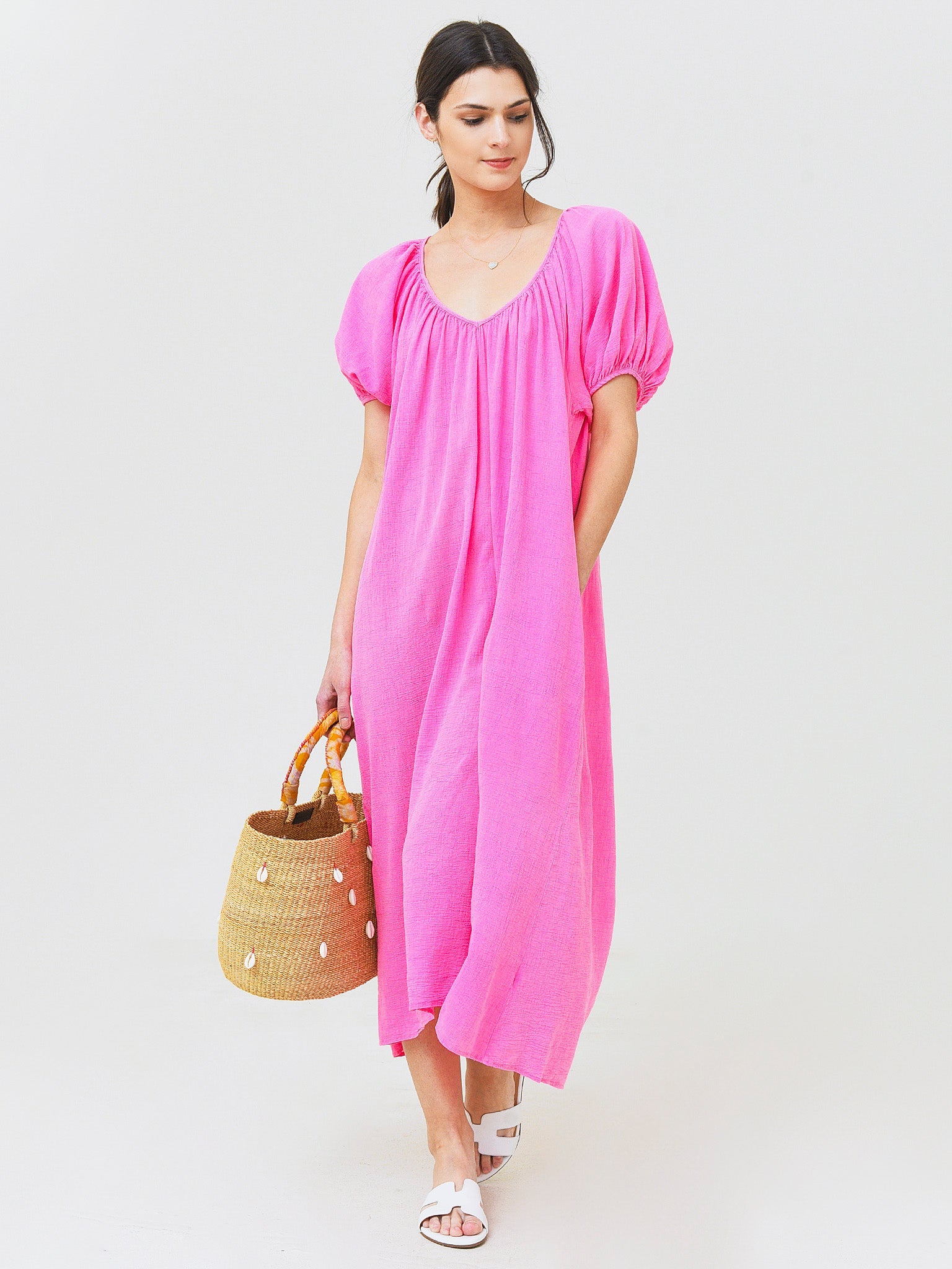 9 Seed Women's Sand Hill Cove Puff Sleeve Midi