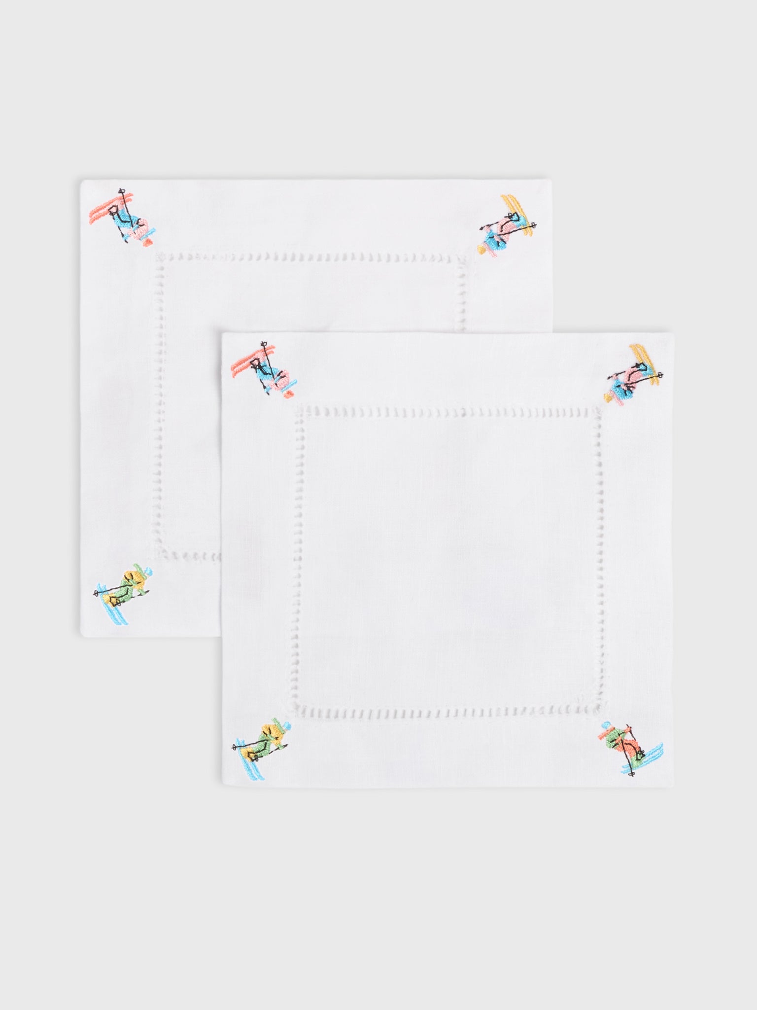 Abbode Skier Cocktail Napkin Set