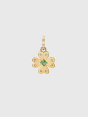 Adina Reyter Emerald & Diamond Clover Hinged Charm