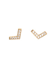 12K Gold Clear Cz Post
