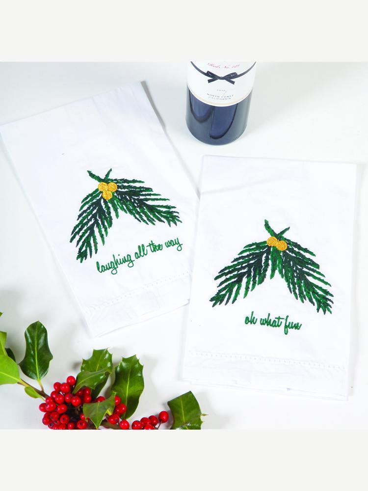 8 Oak Lane C1 2 Piece Evergreen Bar Towel